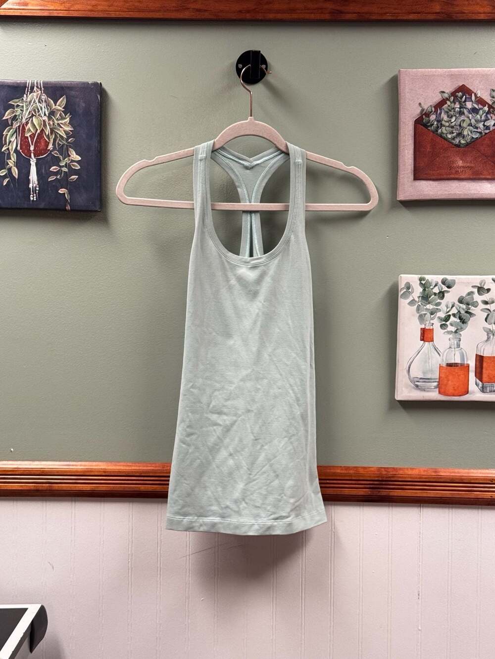 Lululemon Salute the Sun Singlet Tank Top Light Green Mint Racerback